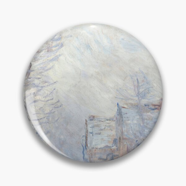 Item preview, Lentree De Giverny Sous La Neige by Claude Monet: Impressionist Winter Landscape designed and sold by artofuniverse.