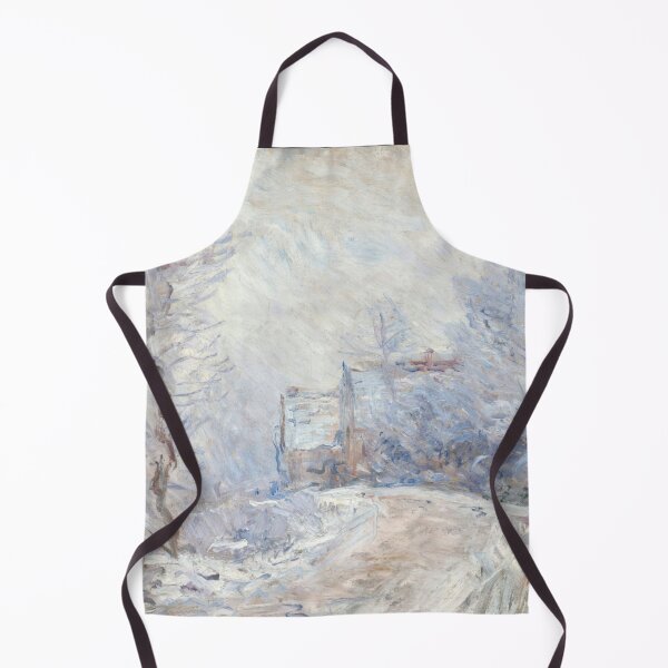 Item preview, Lentree De Giverny Sous La Neige by Claude Monet: Impressionist Winter Landscape designed and sold by artofuniverse.