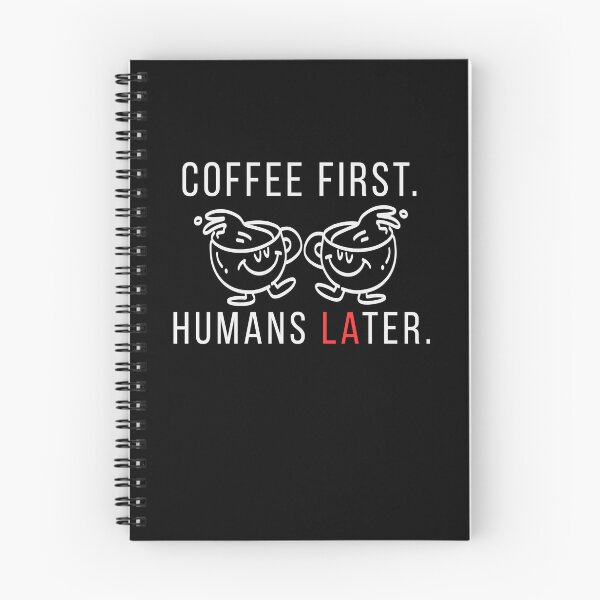 Item preview, Coffee First Humans Later – Funny Introvert Coffee Quote - Line Art designed and sold by MK-Charlie.