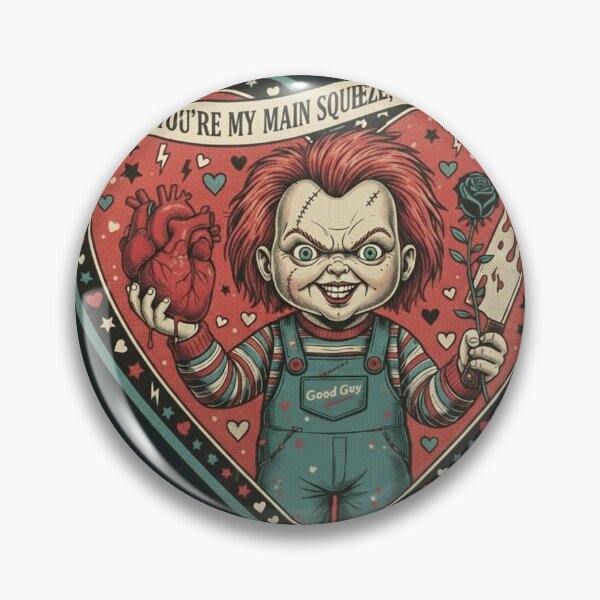Item preview, Chucky Main Squeeze - Horror Valentine Tattoo designed and sold by Art's Diner.