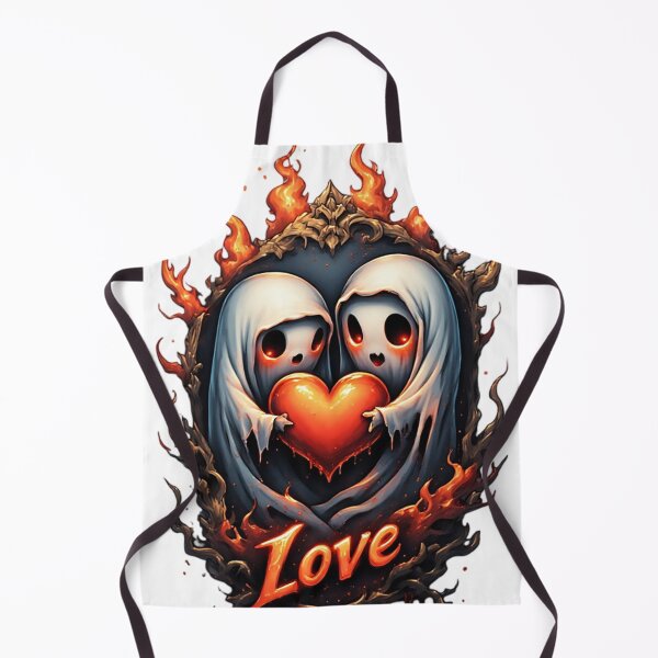 Item preview, Cute Spooky Ghosts Sharing Fiery Love Heart designed and sold by newvisionart191.
