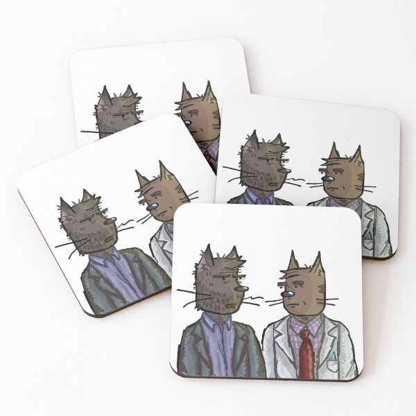 Item preview, Dr House + Dr Wilson Cats designed and sold by PizzaNoob.