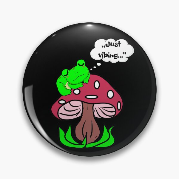 Item preview, Frog on Mushroom – Just Vibing  designed and sold by MargoMalej.