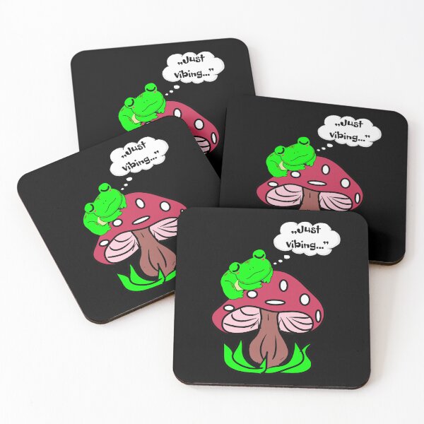 Item preview, Frog on Mushroom – Just Vibing  designed and sold by MargoMalej.