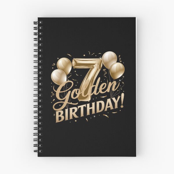 Item preview, 7th Golden Birthday Balloons 7 Year Old B-day designed and sold by MarryIsMonth.