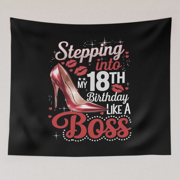 Item preview, 18 and Fabulous High Heels Stepping Into My 18th Birthday designed and sold by MythWoot.