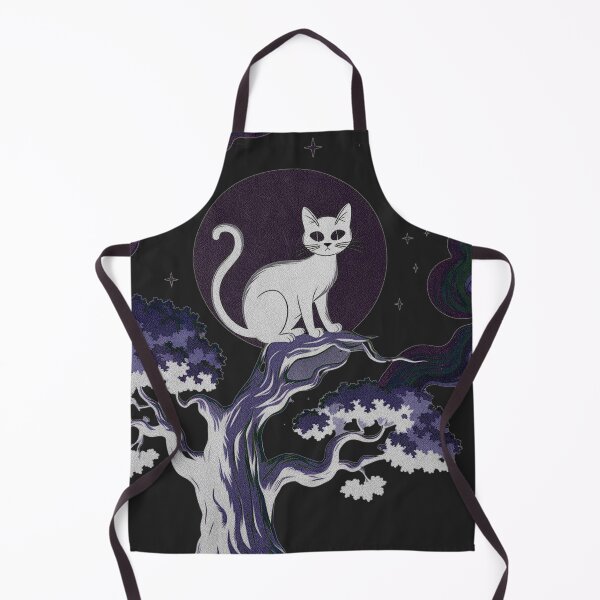 Item preview, Ethereal Goth Cat – Moonlit Purple Anime Kitty and Mystic Tree designed and sold by AldenTees.
