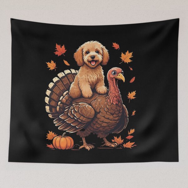 Item preview, Cavapoo Riding Thinksgiven For Mom Dad Kids designed and sold by SALI MANI.