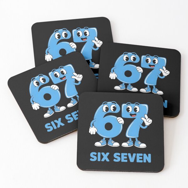 Item preview, Cute Six Seven Characters – Fun Kids Style Design designed and sold by CalmDownZone ⭐️⭐️⭐️⭐️⭐️.