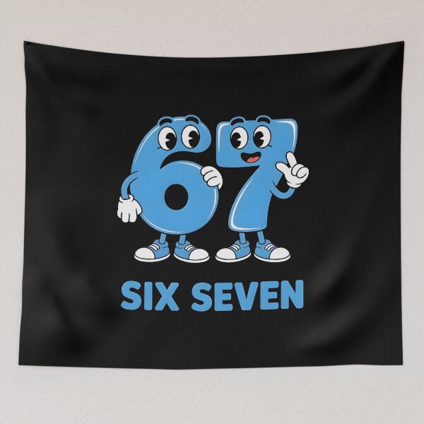 Item preview, Cute Six Seven Characters – Fun Kids Style Design designed and sold by CalmDownZone ⭐️⭐️⭐️⭐️⭐️.