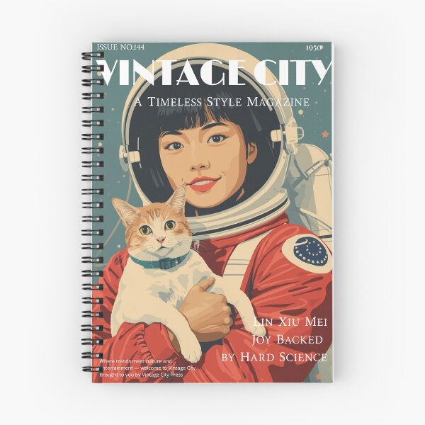 Item preview, Japanese Girl Astronaut Cat designed and sold by Vintage City.