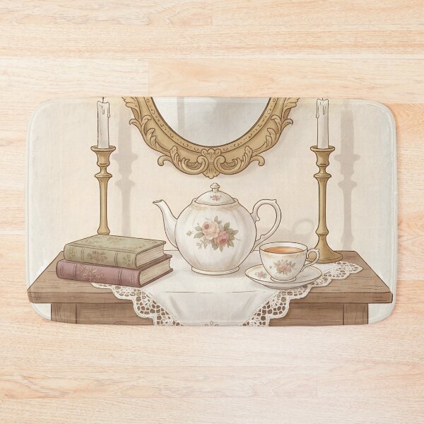 Item preview, Vintage Coquette Teatime Aesthetic Still Life Illustration designed and sold by MAGICKEY2024.
