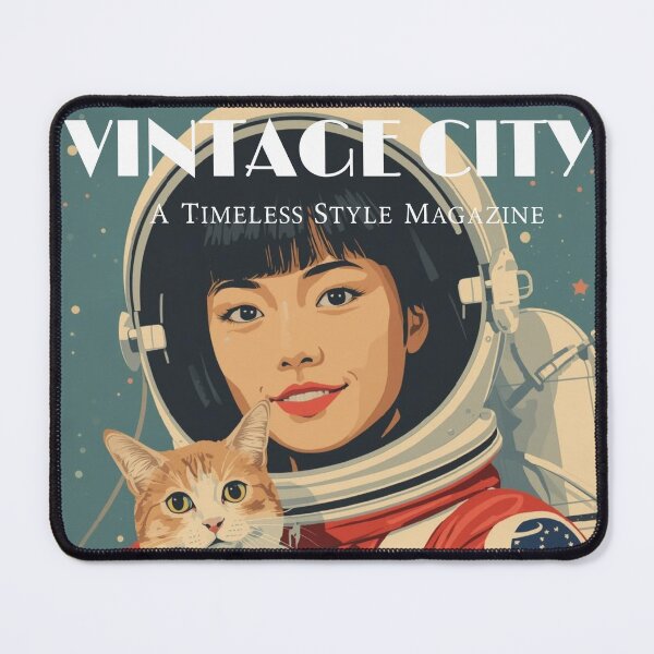 Item preview, Japanese Girl Astronaut Cat designed and sold by Vintage City.