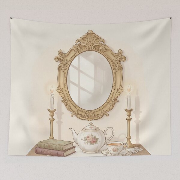 Item preview, Vintage Coquette Teatime Aesthetic Still Life Illustration designed and sold by MAGICKEY2024.
