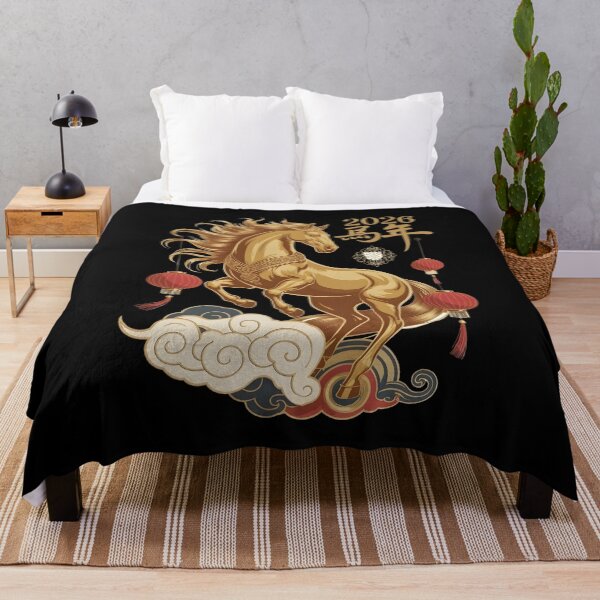 Item preview, 2026 Year of the Horse – Fire Red Chinese New Year Design designed and sold by CalmDownZone ⭐️⭐️⭐️⭐️⭐️.