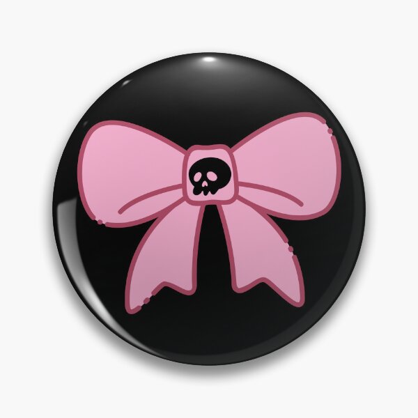 Item preview, Pastel Goth Skull Bow | Spooky Cute Pink Ribbon | Kawaii Goth Aesthetic designed and sold by LagomCreative.