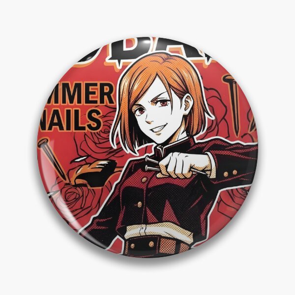 Item preview, Hammer and Nails Anime Girl - Orange Hair Warrior Art designed and sold by MugenAnime.