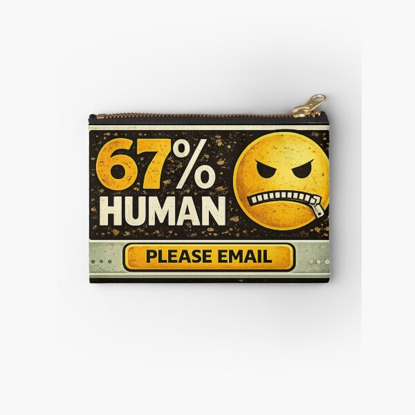 Aperçu de l'œuvre 67 % Humain Veuillez envoyer un e-mail – Humour technologique rétro et drôle pour introvertis créée et vendue par MORIANZPOD.