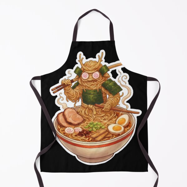 Item preview, The Great Wave of Ramen Samurai Sticker Home Decor designed and sold by SarashiArt.