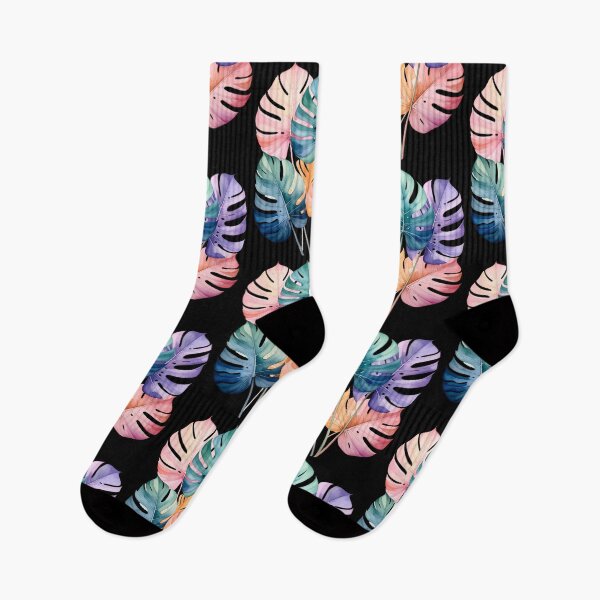Item preview, Monstera leaves in pastel colors designed and sold by LiskoDesign.
