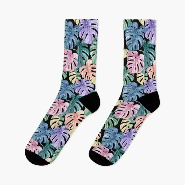 Item preview, Monstera leaves in pastel colors pattern designed and sold by LiskoDesign.