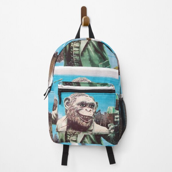 Item preview, Monkey, glass, city, town, blue sky designed and sold by NessArtByEwa.