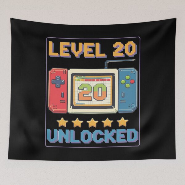 Item preview, 20 Year Old Level 20 Unlocked 20th Birthday Boy Video Games designed and sold by PowAcademy.