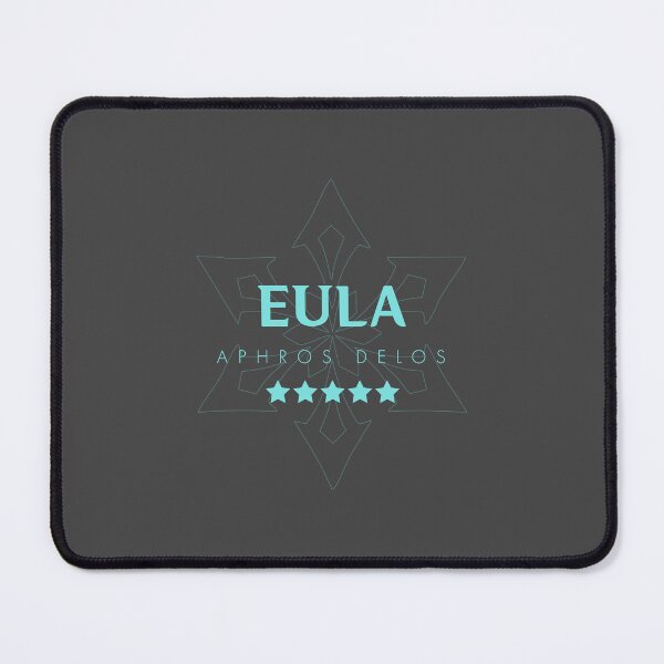 Item preview, Genshin Eula Nameplate designed and sold by NeonSunsetMedia.