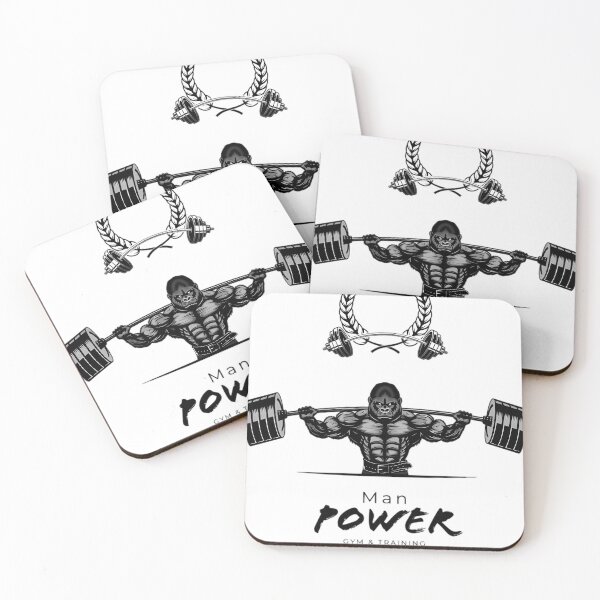 Item preview, Man Power Gym and Fitness Training Gorilla Illustration. designed and sold by PhantomArtStore.