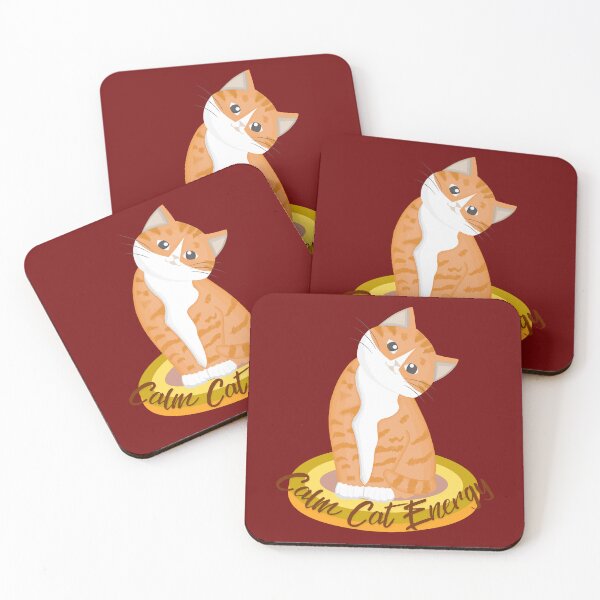 Item preview, Calm Cat Energy - Cute Minimal Cat Illustration for Cat Lovers designed and sold by LunaPrintCo.