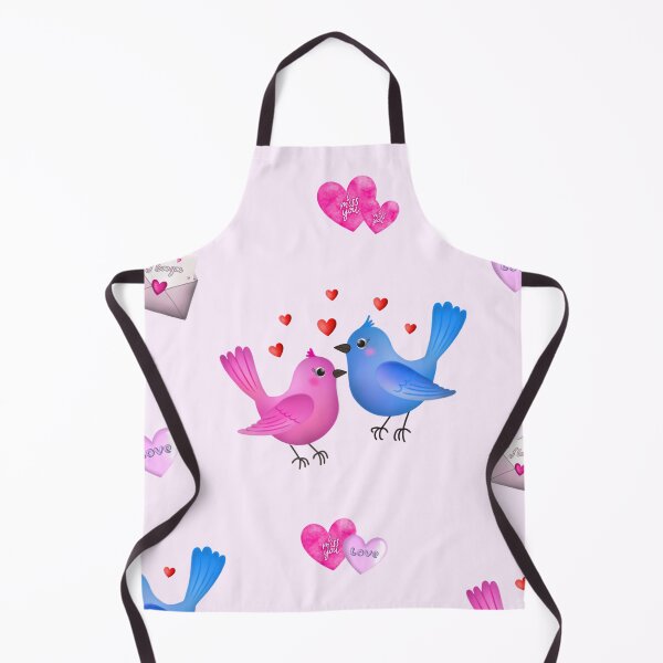 Item preview, Cute Love Birds with Hearts – Valentine Seamless Pattern designed and sold by LiudmylaMaika.