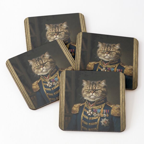 Item preview, General Persian Cat Dark Academia Historical Parody designed and sold by Teeflex.
