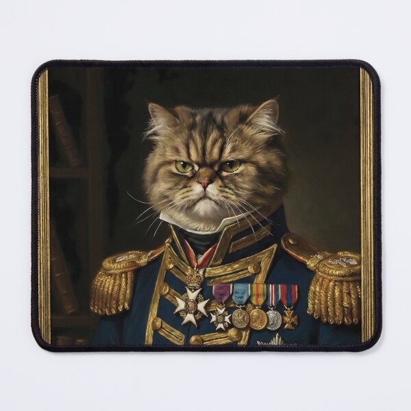 Item preview, General Persian Cat Dark Academia Historical Parody designed and sold by Teeflex.