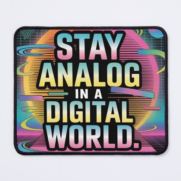 Item preview, Stay Analog in a Digital World – Retro Y2K Glitch Art designed and sold by Travelcases.