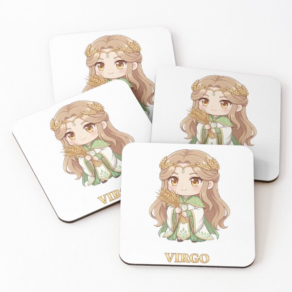 Item preview, Virgo Zodiac Goddess of Harvest - Cute Chibi Art designed and sold by WildWeave.