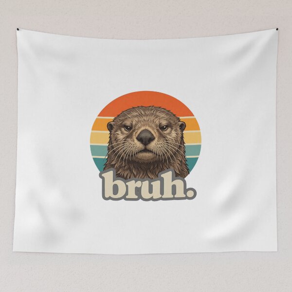 Item preview, Bruh Sea Otters–Funny-Sea Otters-Face-Meme designed and sold by w66aboo.
