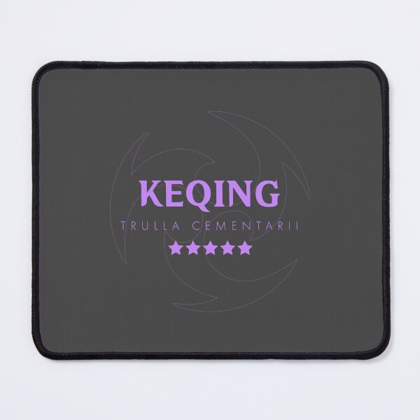 Item preview, Genshin Keqing Nameplate designed and sold by NeonSunsetMedia.