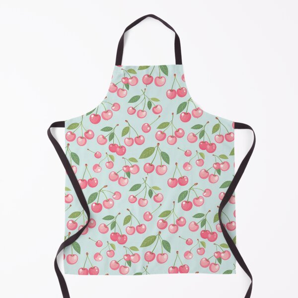 Item preview, Cherry Seamless Pattern – Cute Pink Cherries on Mint designed and sold by CreativeGarage.