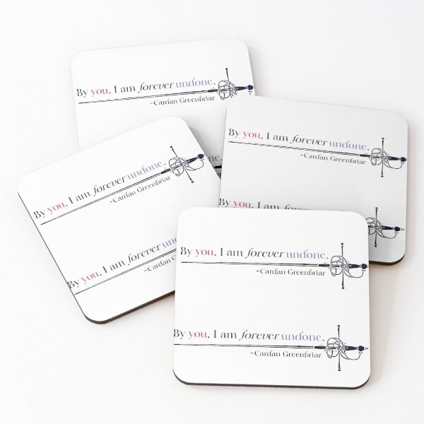 Item preview, By you, I am forever undone | Cardan Greenbriar quote designed and sold by Nyxander's Bookish Catalogue.