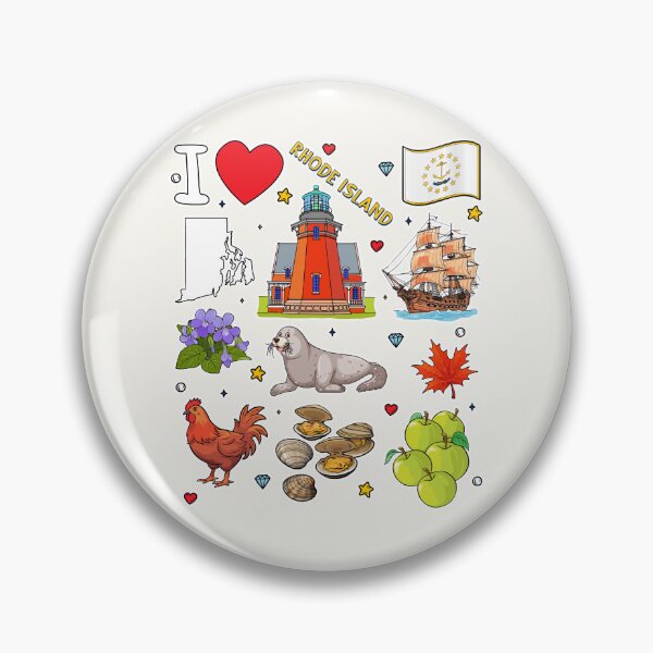 Item preview, Rhode Island State Pride, Iconic Landmarks and Symbols Pattern designed and sold by mashmosh.