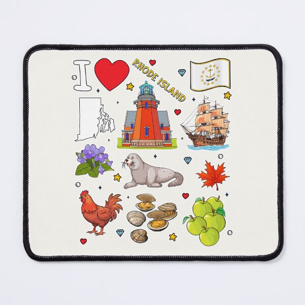 Item preview, Rhode Island State Pride, Iconic Landmarks and Symbols Pattern designed and sold by mashmosh.