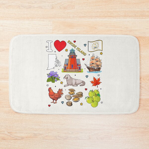 Item preview, Rhode Island State Pride, Iconic Landmarks and Symbols Pattern designed and sold by mashmosh.
