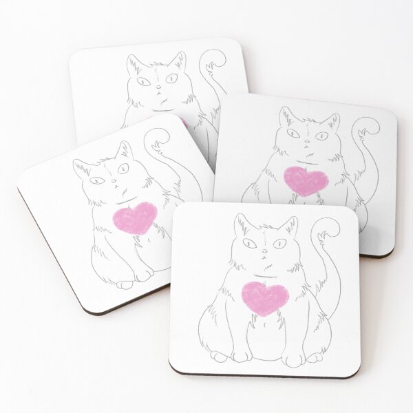 Item preview, Hand drawn cute cat with a heart designed and sold by LAEC-Shop.
