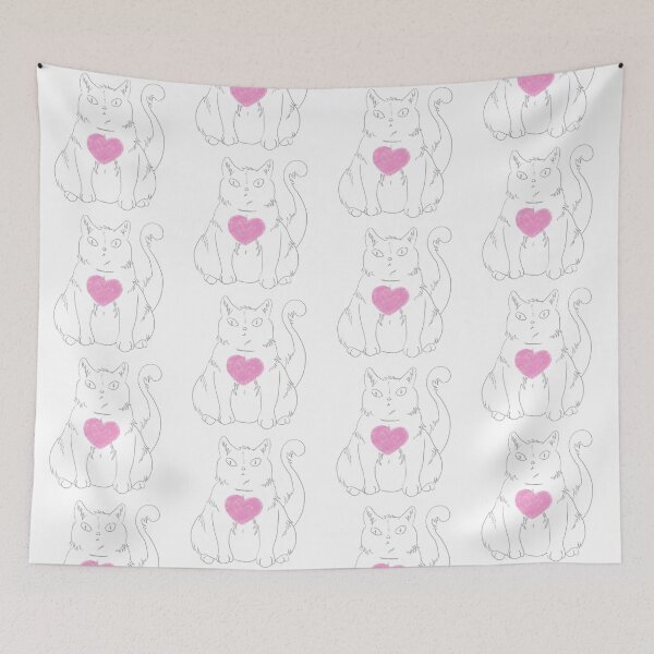 Item preview, Hand drawn cute cat with a heart designed and sold by LAEC-Shop.