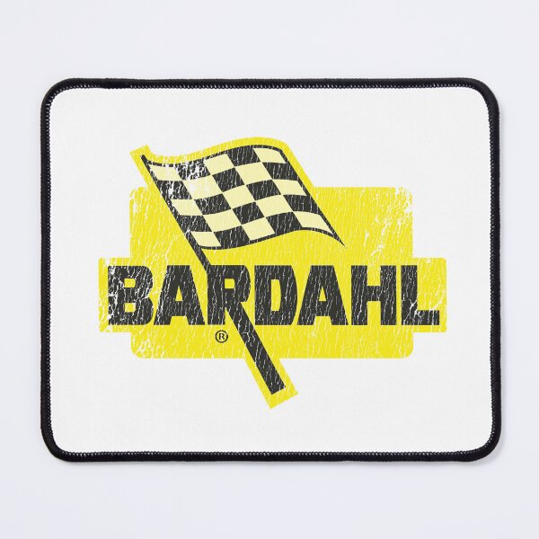 Item preview, Vintage 1960s-80s Bardahl chequer flag emblem - aged, worn print designed and sold by retropetrol.