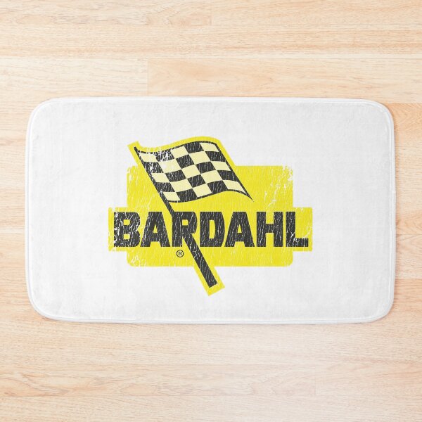 Item preview, Vintage 1960s-80s Bardahl chequer flag emblem - aged, worn print designed and sold by retropetrol.