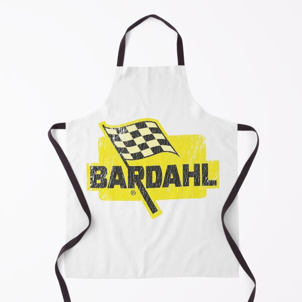 Item preview, Vintage 1960s-80s Bardahl chequer flag emblem - aged, worn print designed and sold by retropetrol.