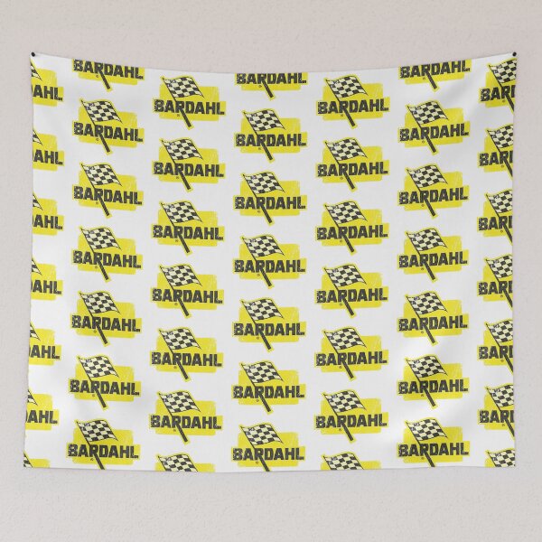 Item preview, Vintage 1960s-80s Bardahl chequer flag emblem - aged, worn print designed and sold by retropetrol.