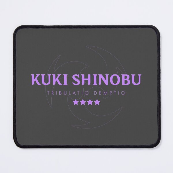 Item preview, Genshin Kuki Shinobu Nameplate designed and sold by NeonSunsetMedia.