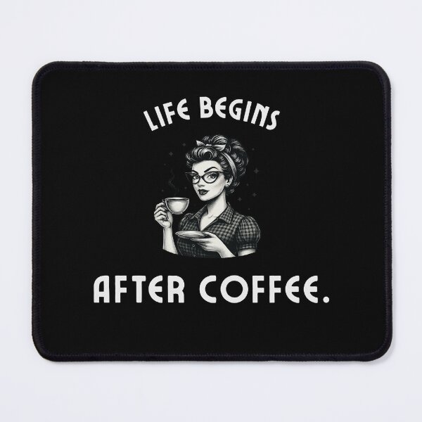 Item preview, Life Begins After Coffee – Morning Coffee Quote Typography - Cartoon designed and sold by MK-Charlie.